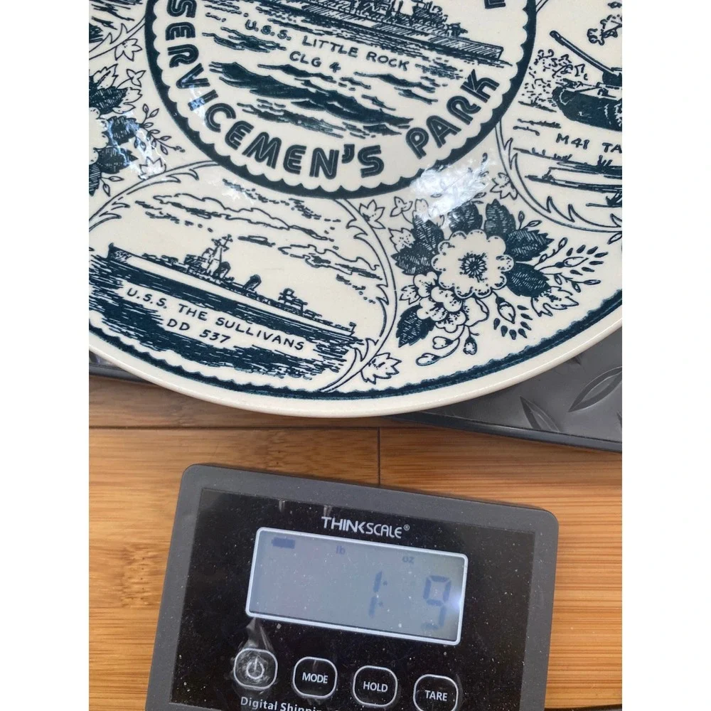 Buffalo Naval Servicemens Park Souvenir Plate USS Little Rock‎ Ironstone 9.25in